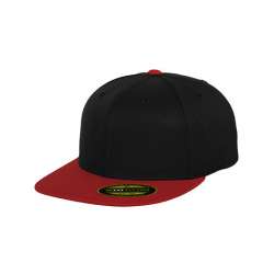 Flexfit Premium 210 Fitted 2-Tone Keps Black/Red