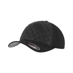 Diamond Quilted Flexfit Cap Keps Black